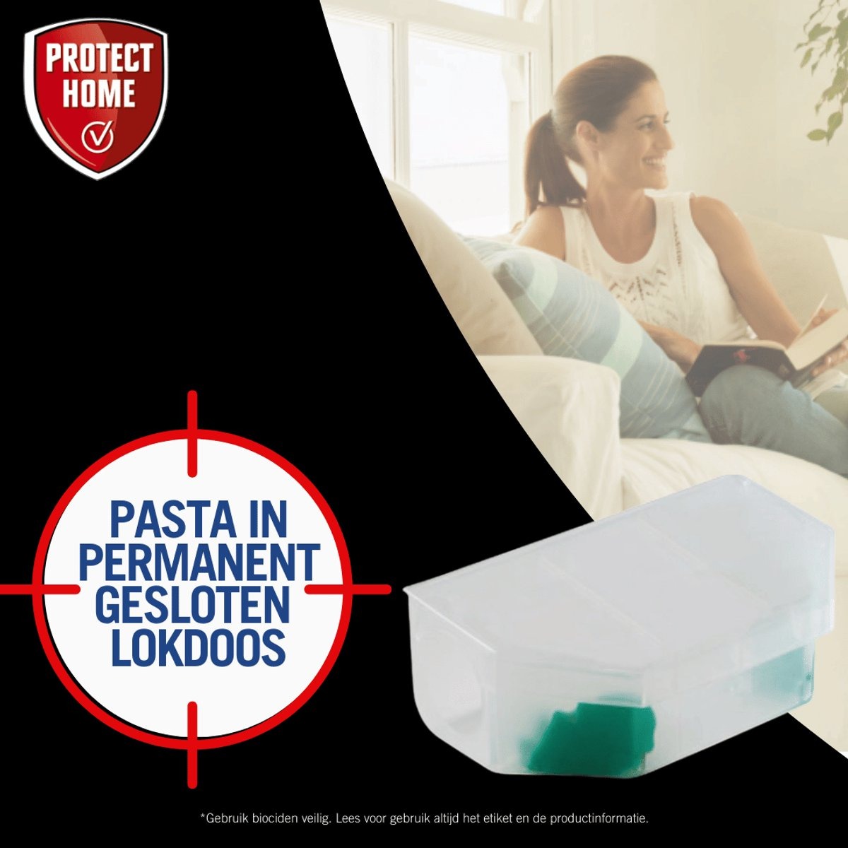 Protect Home Express muizenmiddel 2st - muizengif in lokdoos
