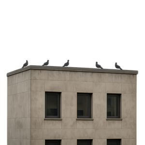 Vogels op daken weren