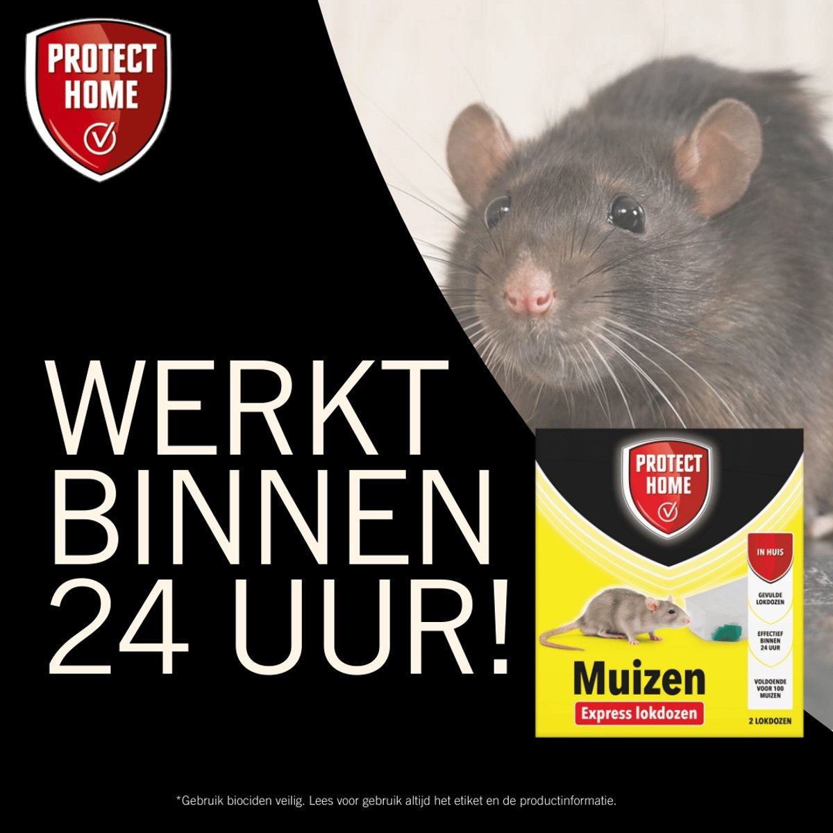 Protect Home Express muizenmiddel 2st - muizengif in lokdoos