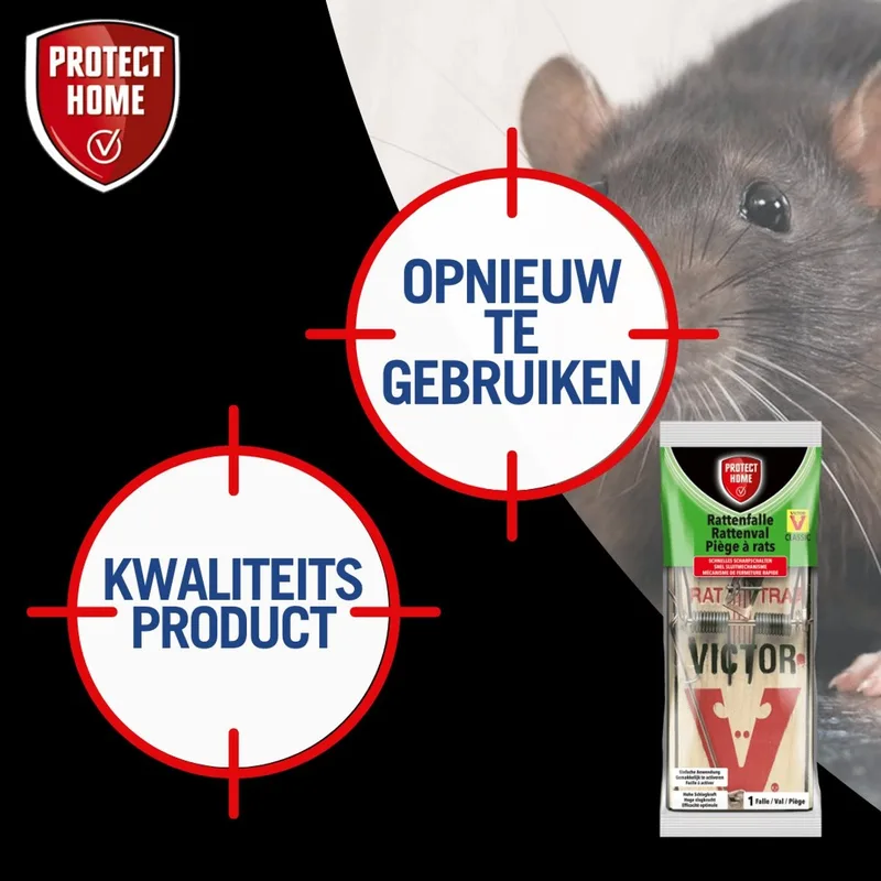 Protect Home Victor Pest Houten Rattenval - 1 stuk