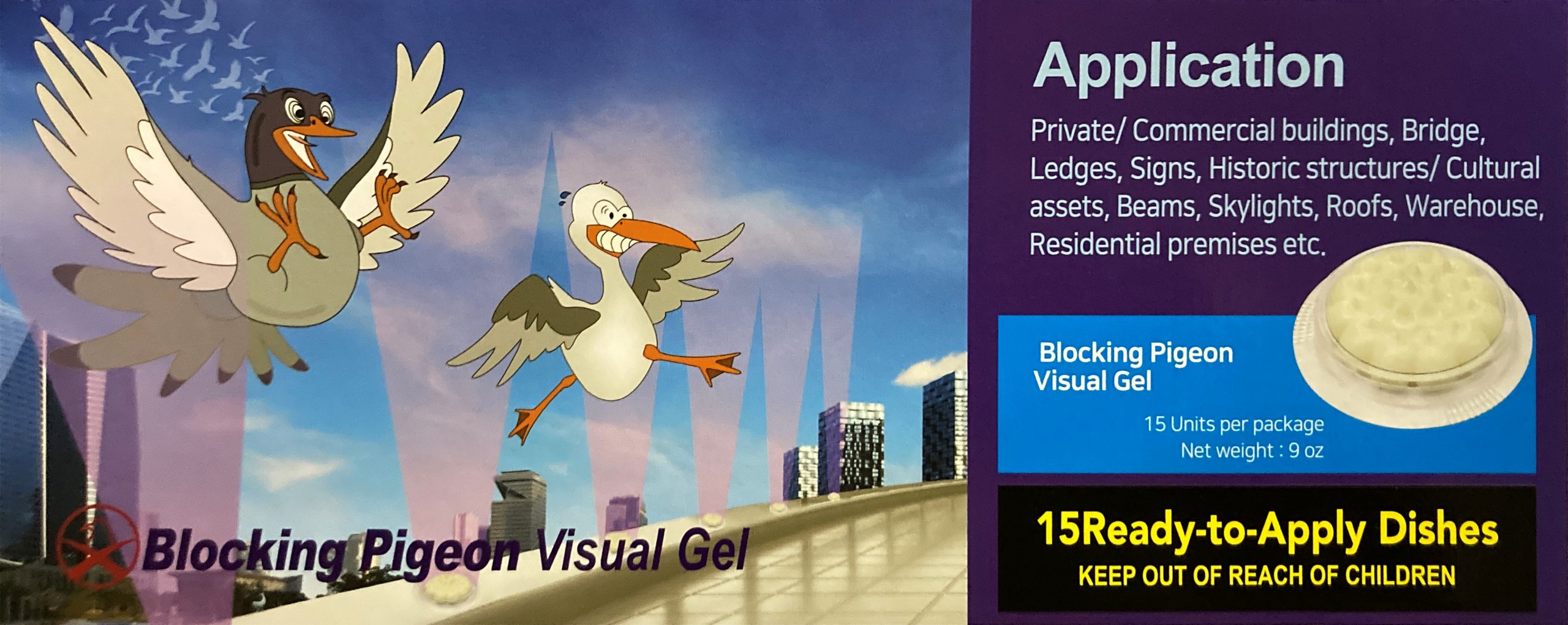 BirdGo Visuele UV-Gelcups (15 stuks) | Vogelverjager