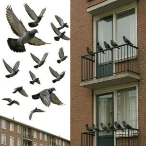 Vogels op een balkon weren