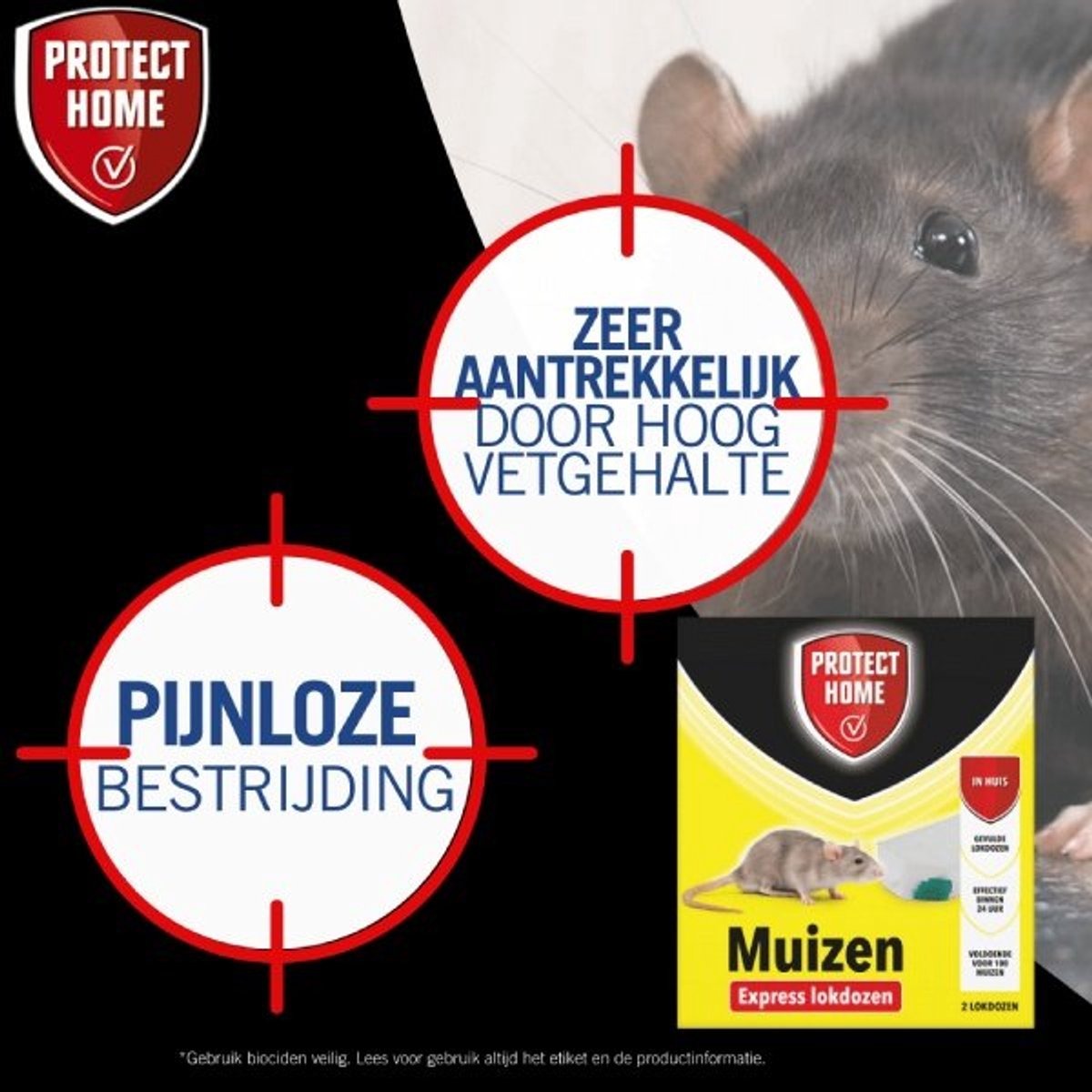 Protect Home Express muizenmiddel 2st - muizengif in lokdoos